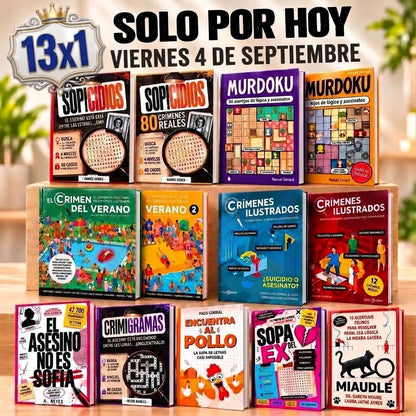 13x1 | +800 Enigmas, Casos Criminales Argentinos, Acertijos y Juegos de Lógica